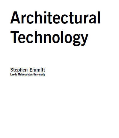 دانلود کتاب Architectural Technology