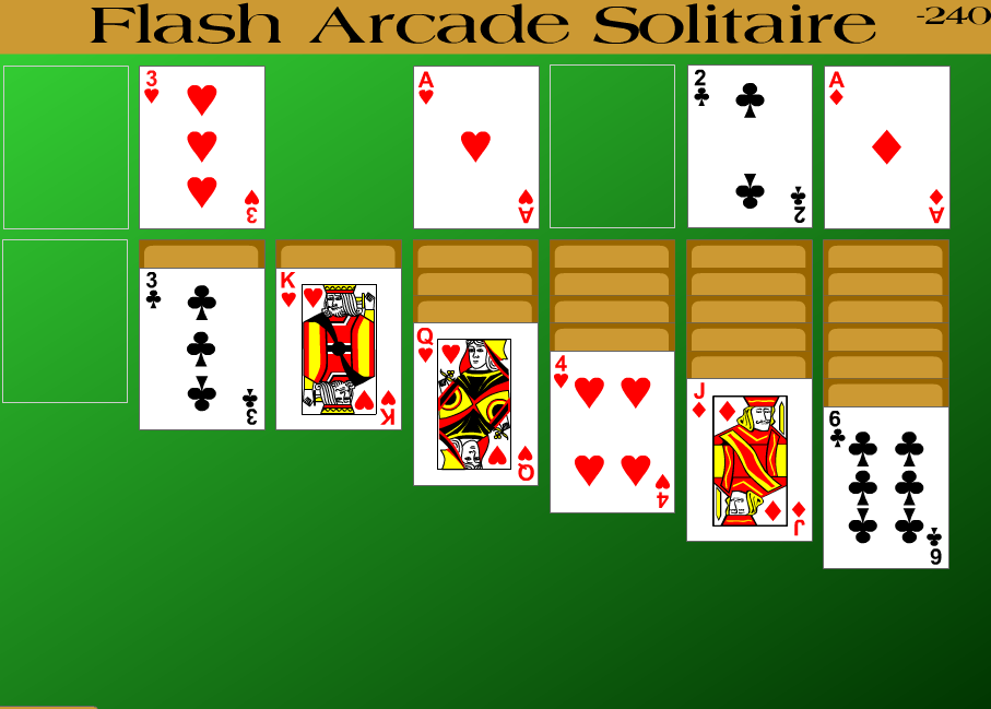 بازی نوستالژی و خاطره انگیز بازی فلش آرکید ورق Flash Arcade Solitaire
